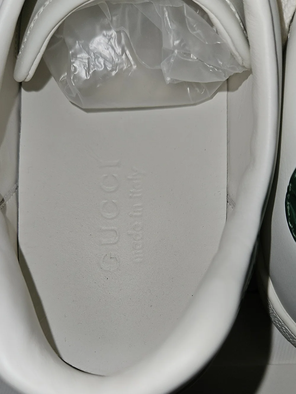 Gucci Ace White Leather Sneakers with Green & Red Web Stripe